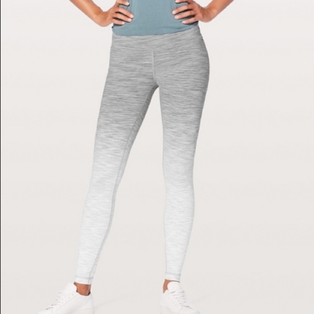 Lululemon Wunder Under HR Tight sz 10 OMDL ombré